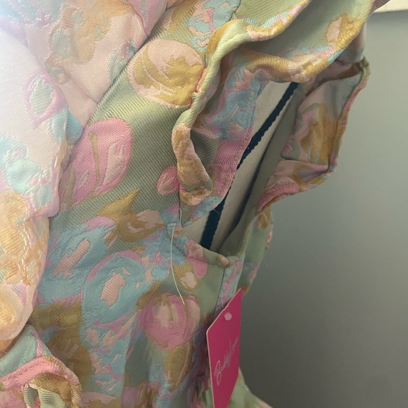 NWT Baby Love mini Tiered Floral dress with embroidered, lined Size M Boutique - Picture 4 of 16